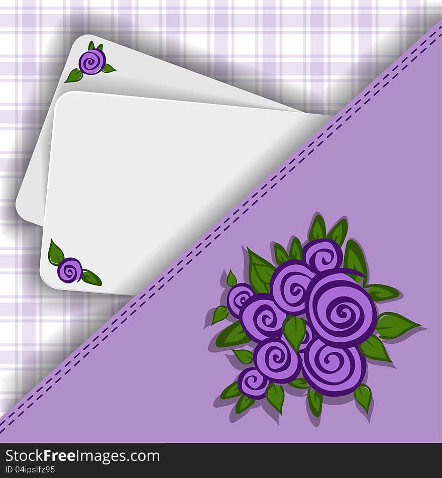 Beautiful purple asymmetric background with roses. Beautiful purple asymmetric background with roses