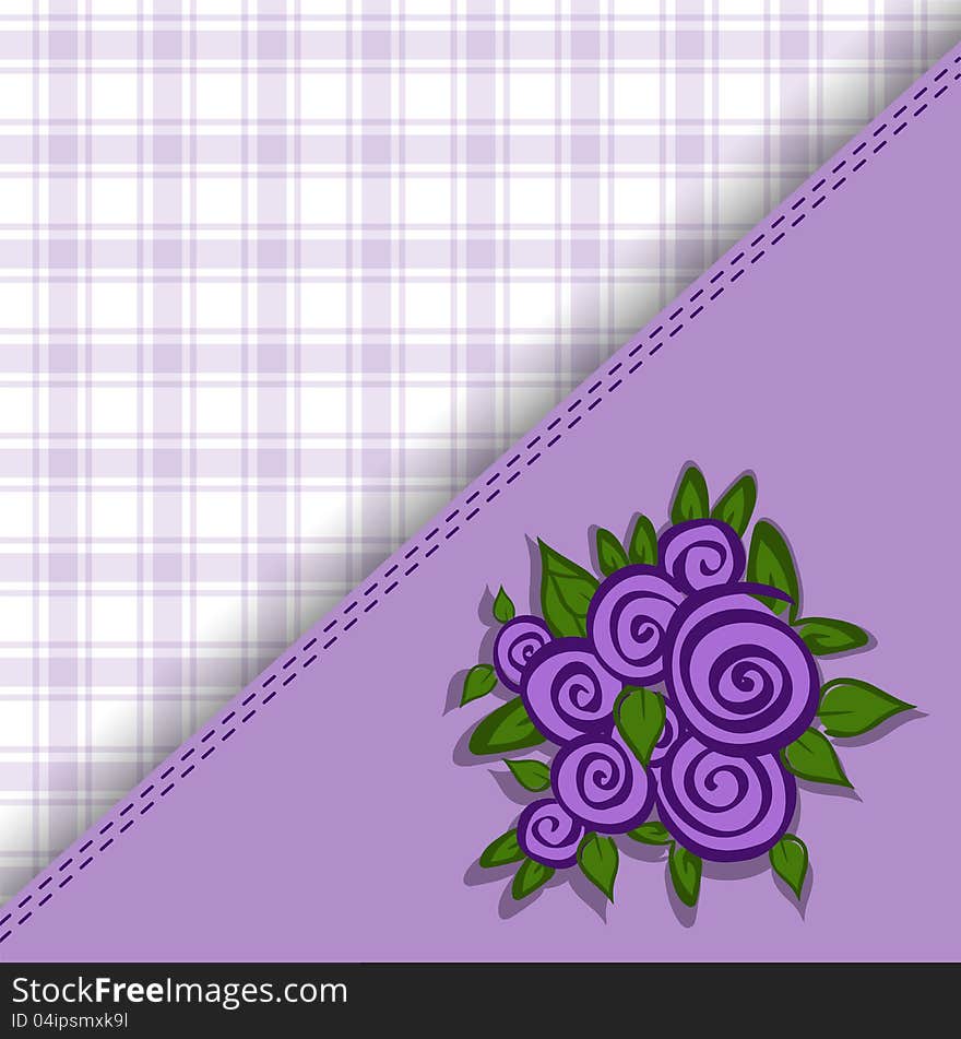 Beautiful purple asymmetric background with roses. Beautiful purple asymmetric background with roses