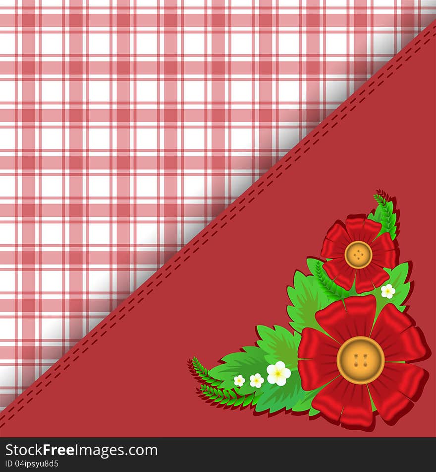 Red checkered background