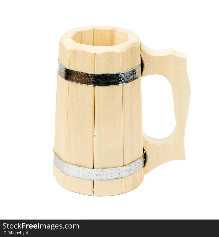 Wooden mug for a bath