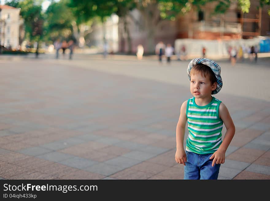 The boy in a hat