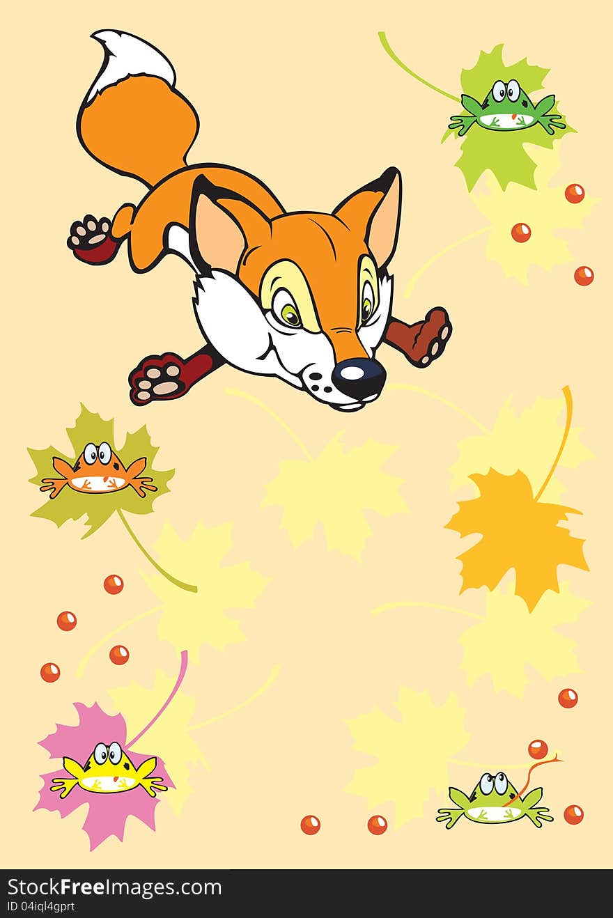 Little Fox In Autumn