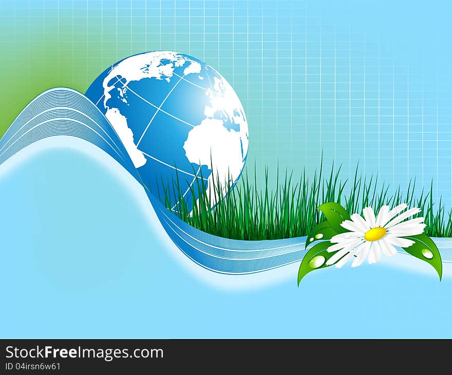 Environmental vector concept background with globe. Eps10. Environmental vector concept background with globe. Eps10