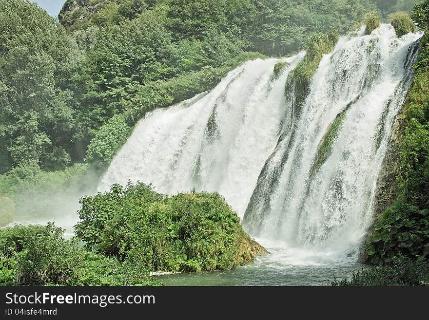 Marmore waterfall, the second jump