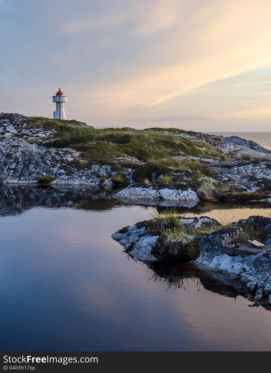 Beautiful sunset over norwegian sea. Beautiful sunset over norwegian sea