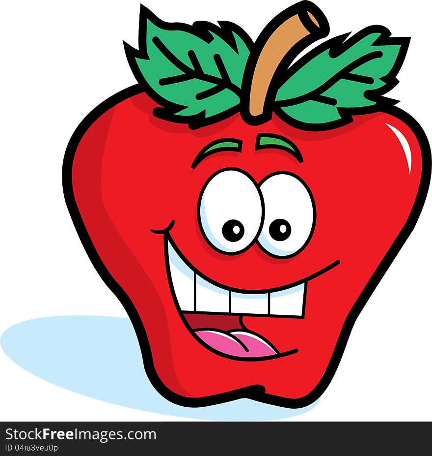 Smiling Red Apple