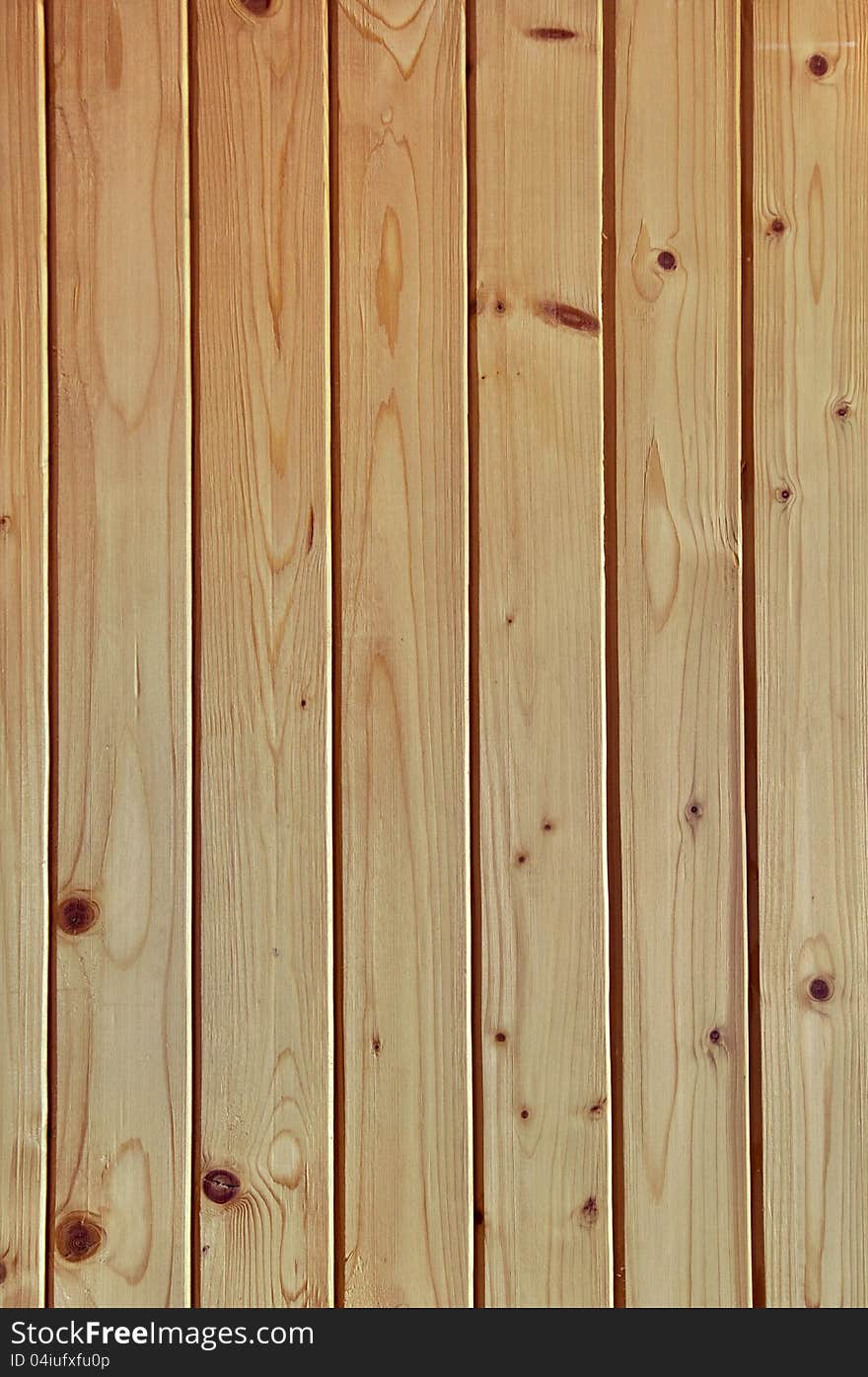 Wooden plank wall