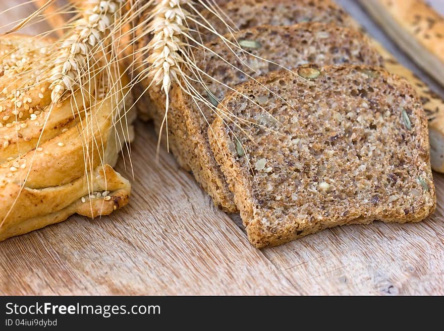 Various pastry and bread are the full meal pleasure. Various pastry and bread are the full meal pleasure