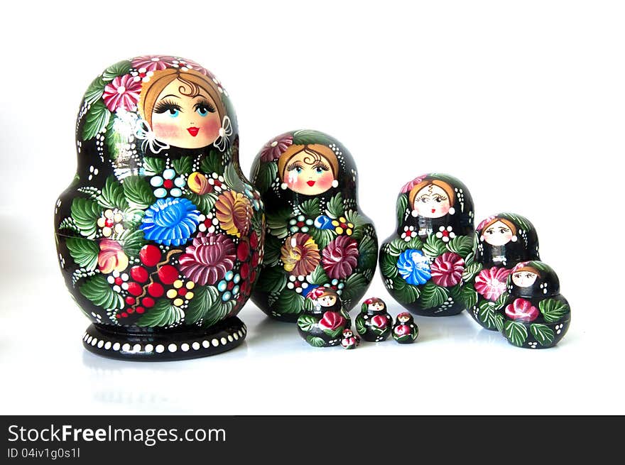 Family of Russian nested dolls