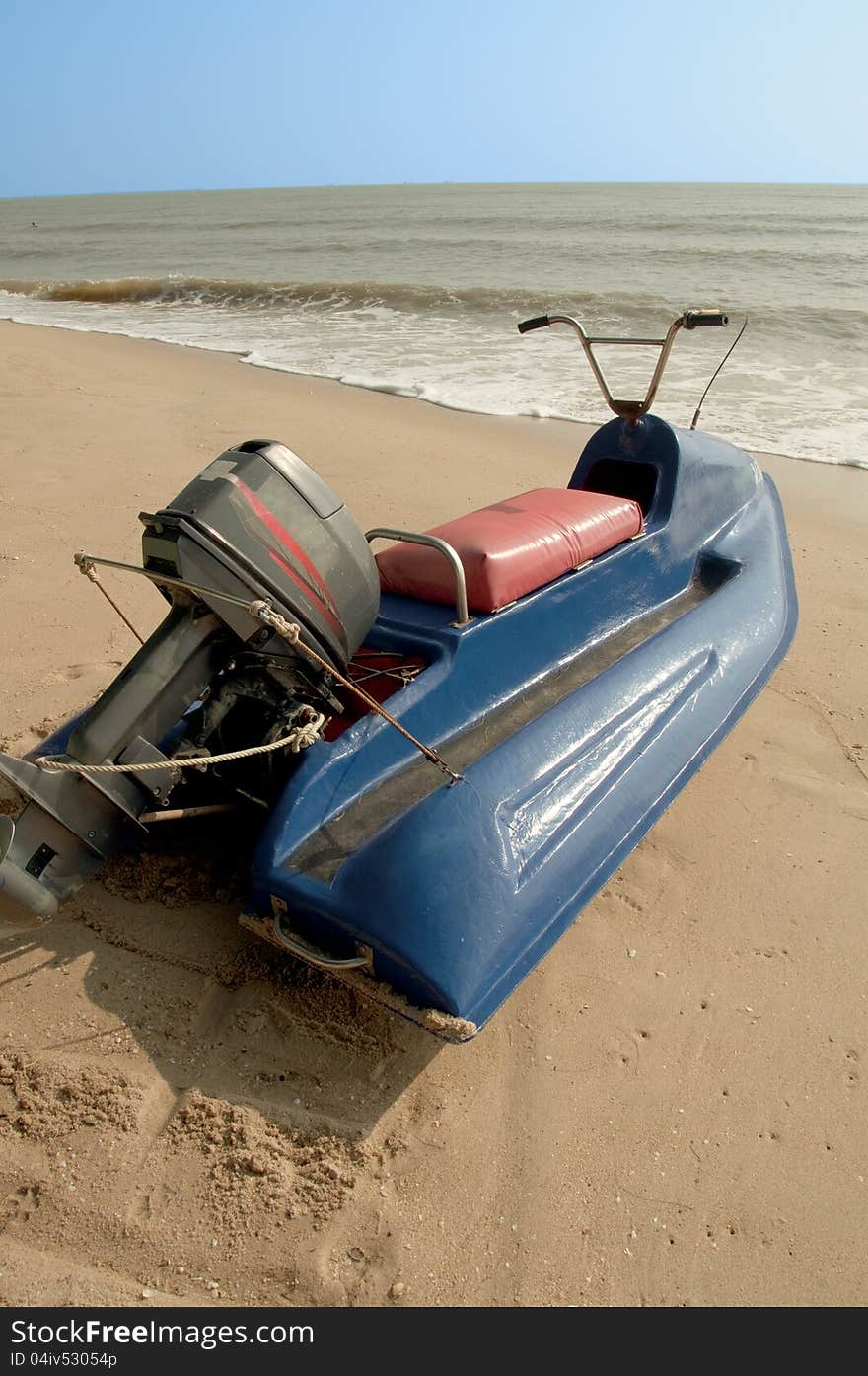 Jetski on the beach