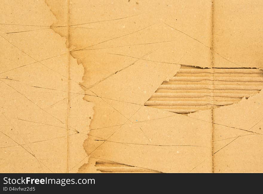 Texture of scratch cardboard paper