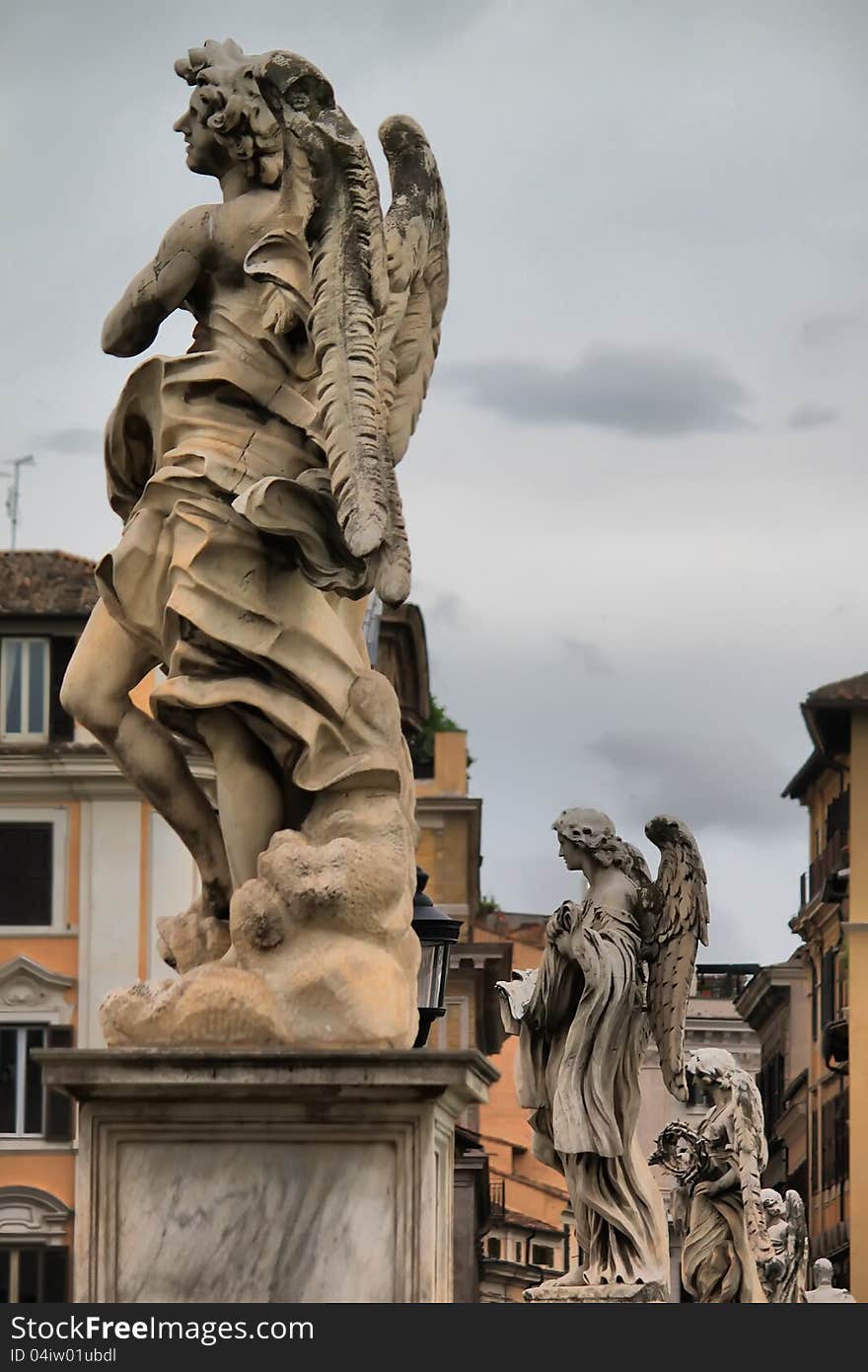 Bridge over Tiber, Rome, Italy