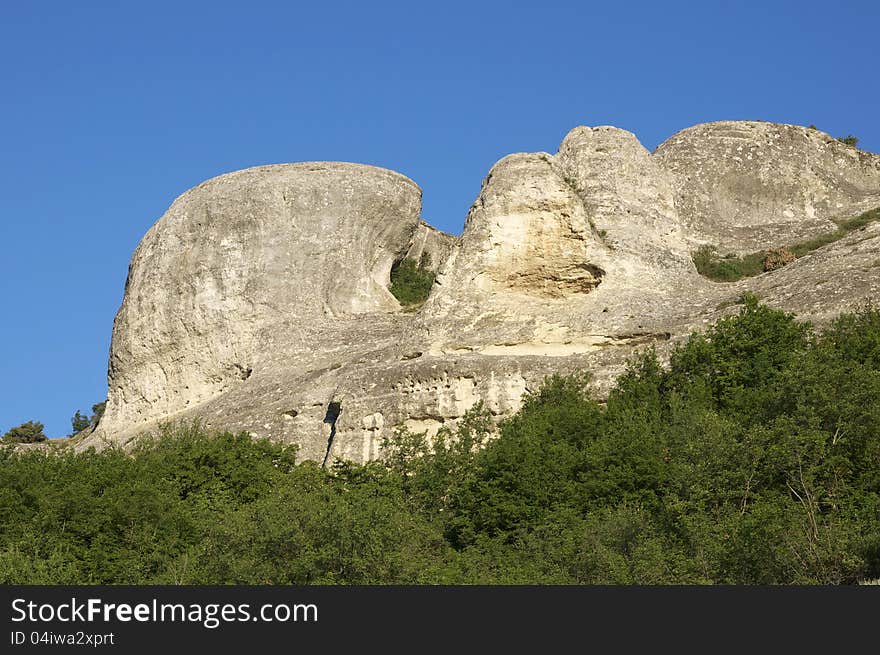 Mountain Crimea in Ukraine tops of the mountains against the sky