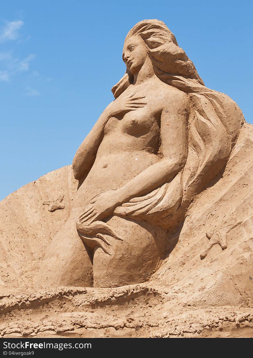 Aphrodite-a figure out of the sand. Aphrodite-a figure out of the sand.