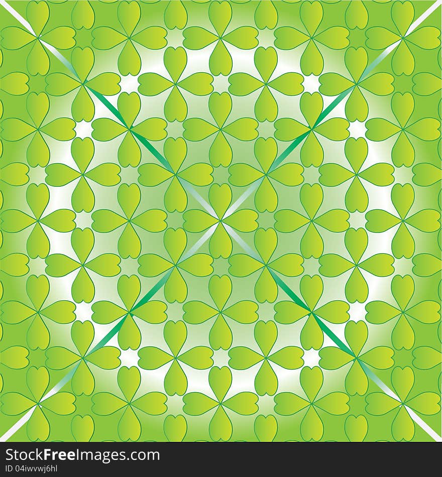 Sharmrock on green background vector. Sharmrock on green background vector