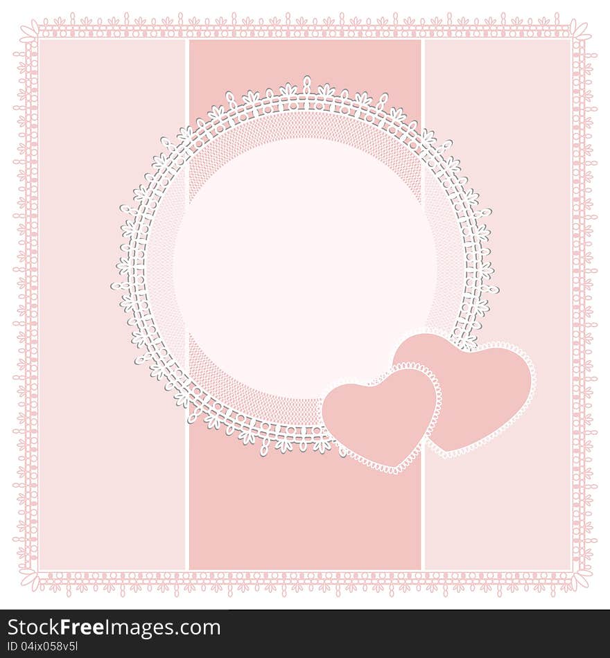 Vector ornate lace background for invitation or announcement