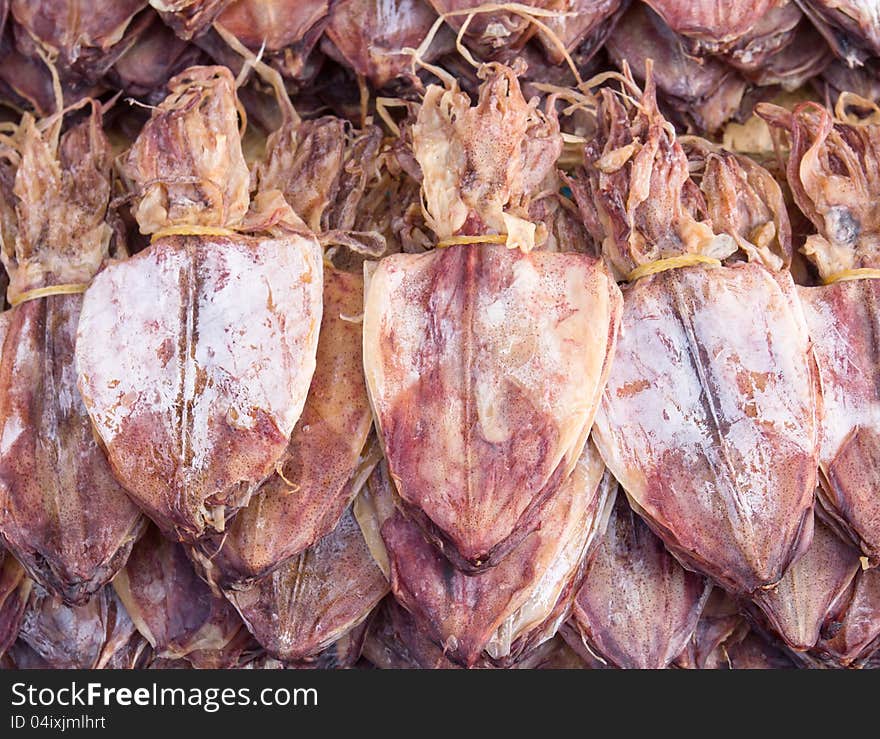 Dried squid, Thai food style. Dried squid, Thai food style