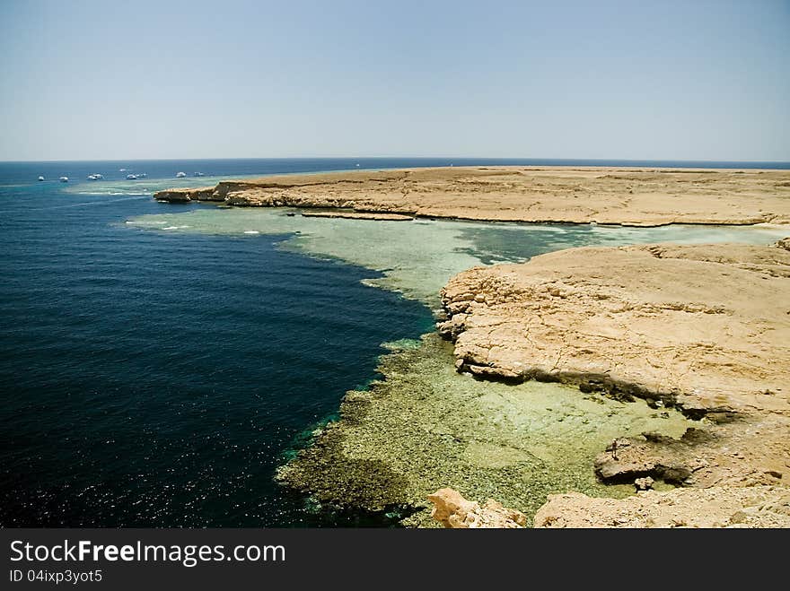 Southern coast of the Sinai Peninsula.