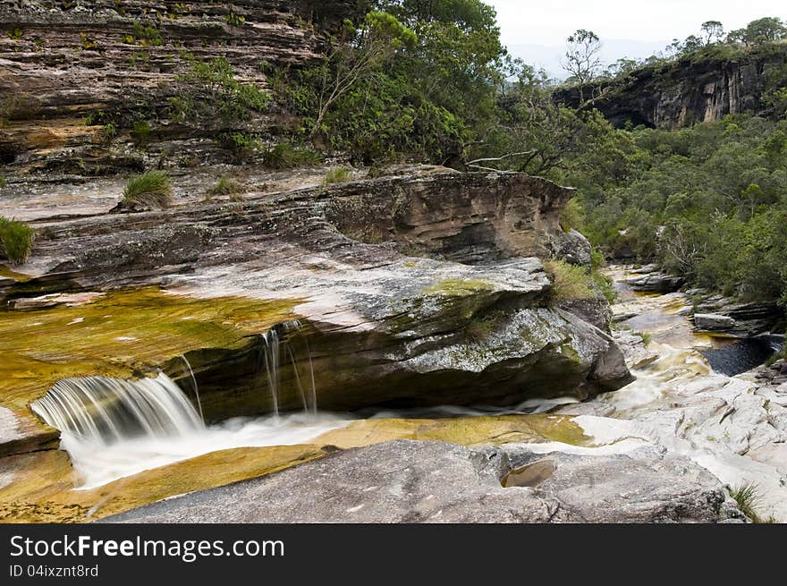 Pure water fountain in Ibitipoca State Park, at Minas Gerais State, Brazil.