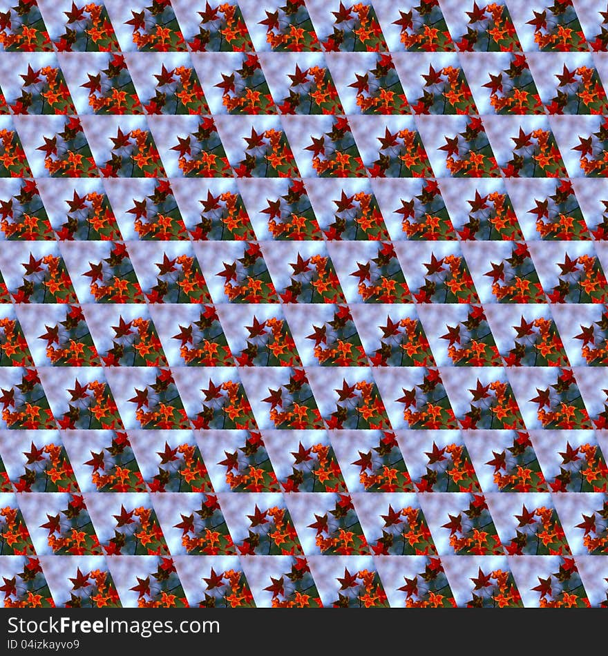 Seamless / endless tile with autumn leaves. Seamless / endless tile with autumn leaves