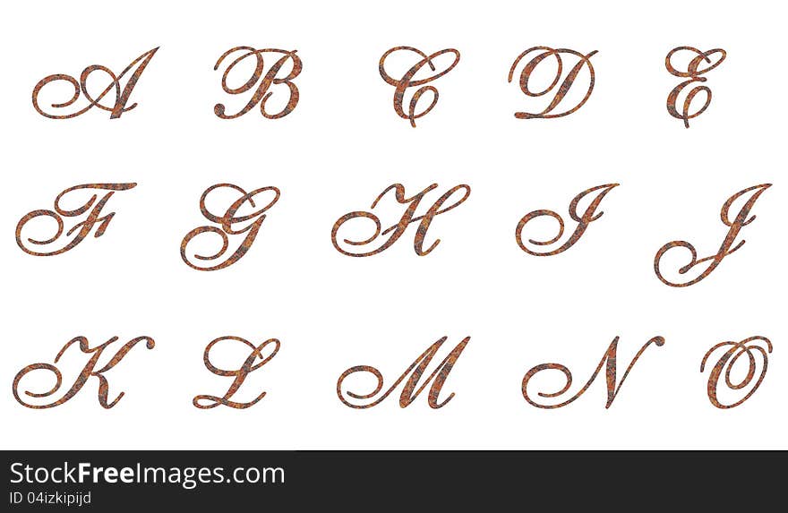 Ornamental Letters Copper 1