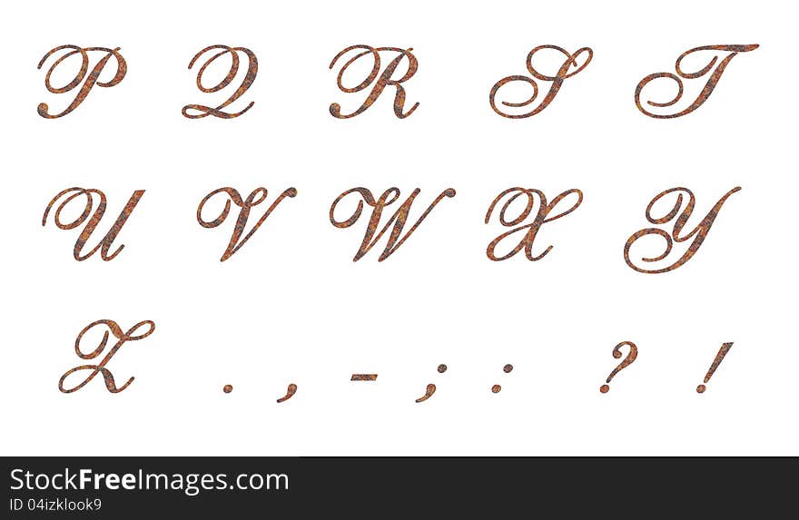 Ornamental Letters Copper 2