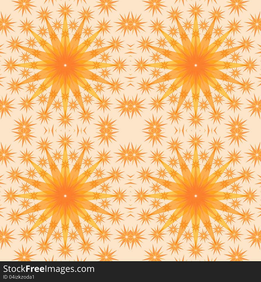 Background of yellow ornamental stars. Seamless / endless tile. Background of yellow ornamental stars. Seamless / endless tile.