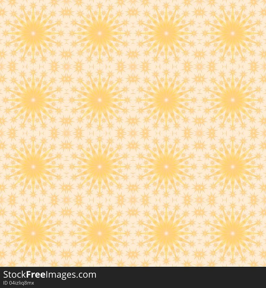 Background of yellow ornamental stars. Seamless / endless tile. Background of yellow ornamental stars. Seamless / endless tile.