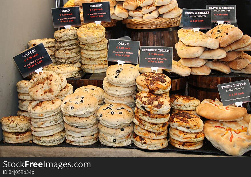 A Varied and Mixed Collection of Small Bread Loaves.