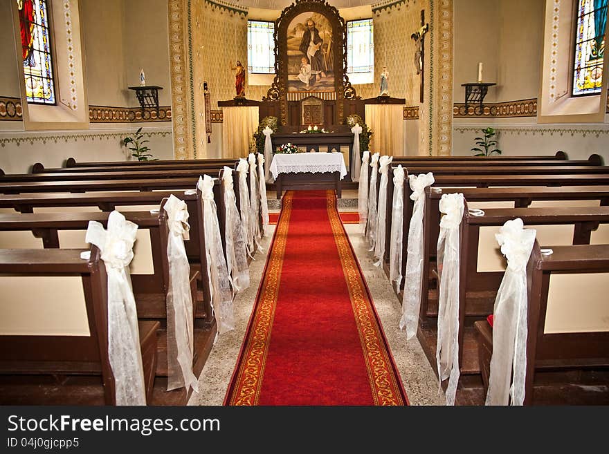 Ceremonial room in the church. Ceremonial room in the church