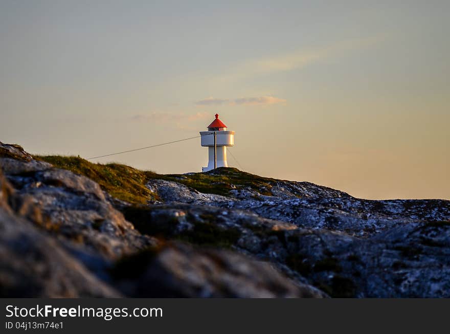 Lighthouse at the norwegian coast