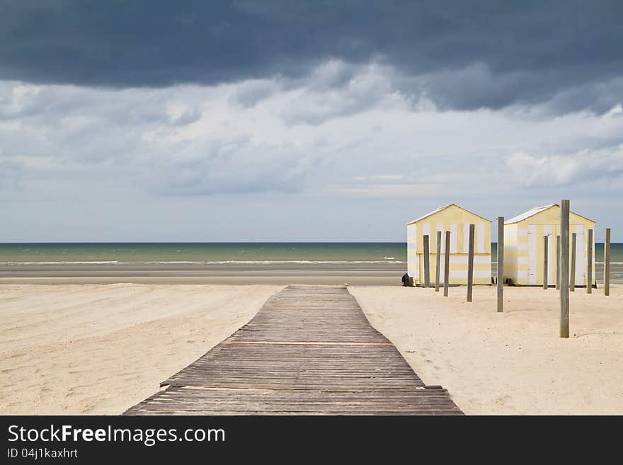 Beach And The  Sea