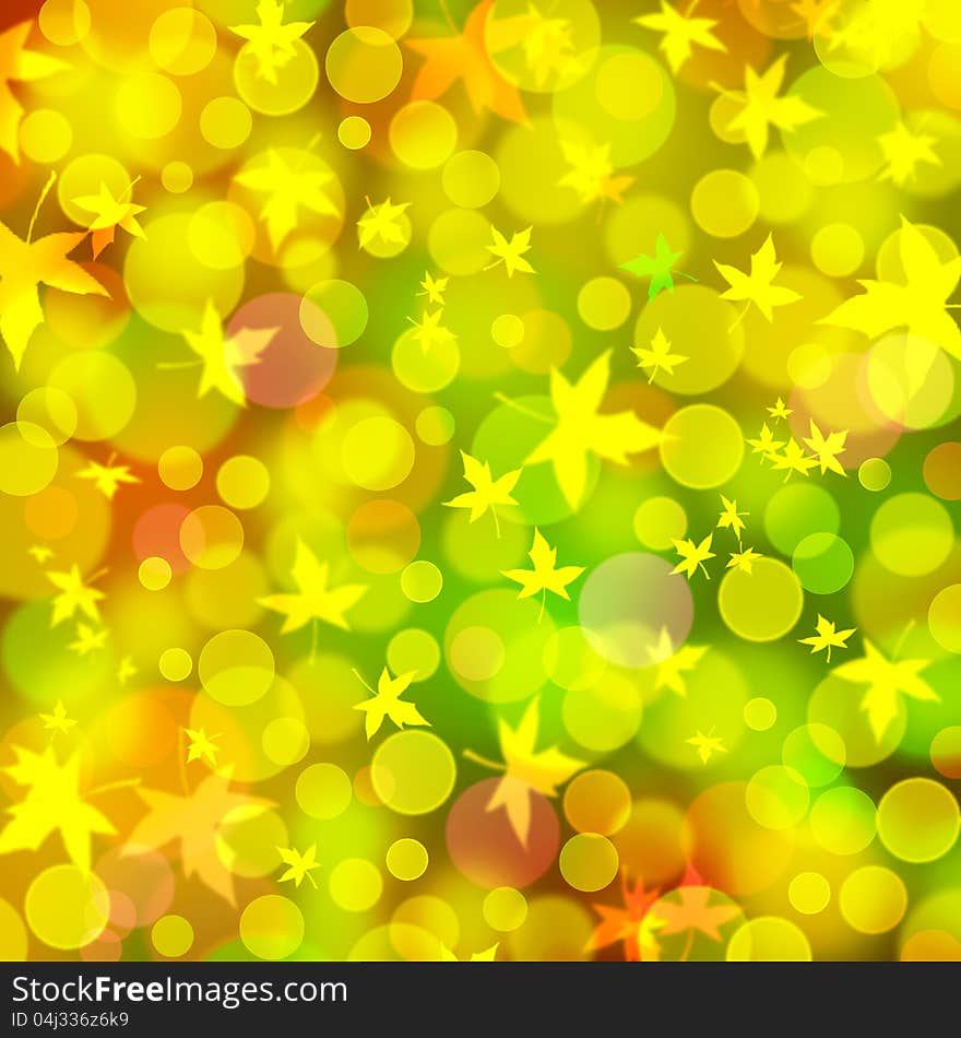 Illustration of colorfull autumn background