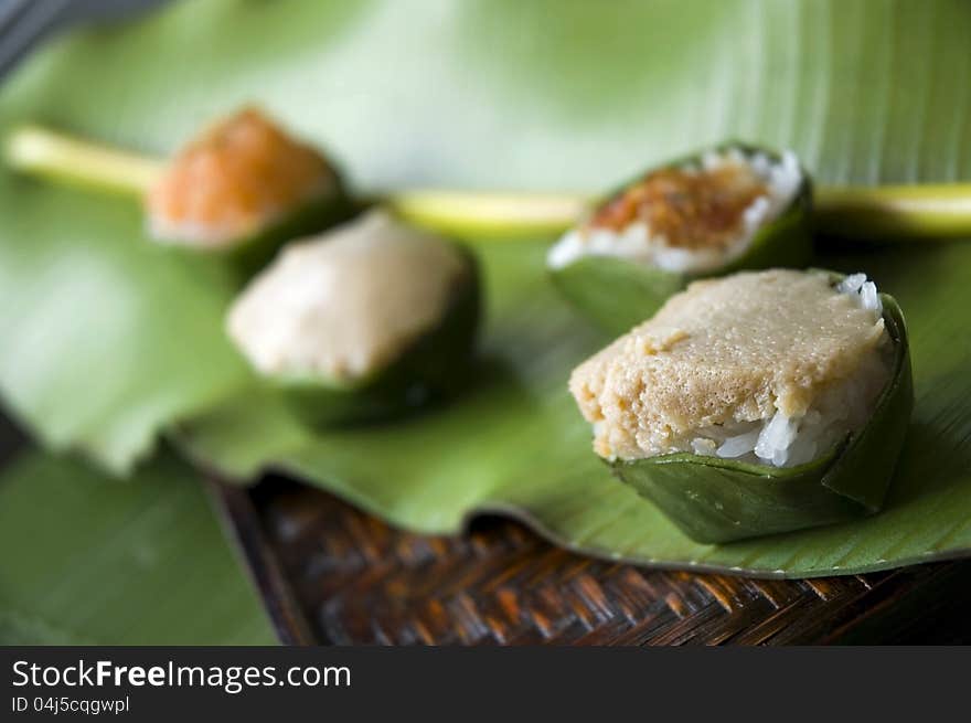 Close up cup of Thai dessert