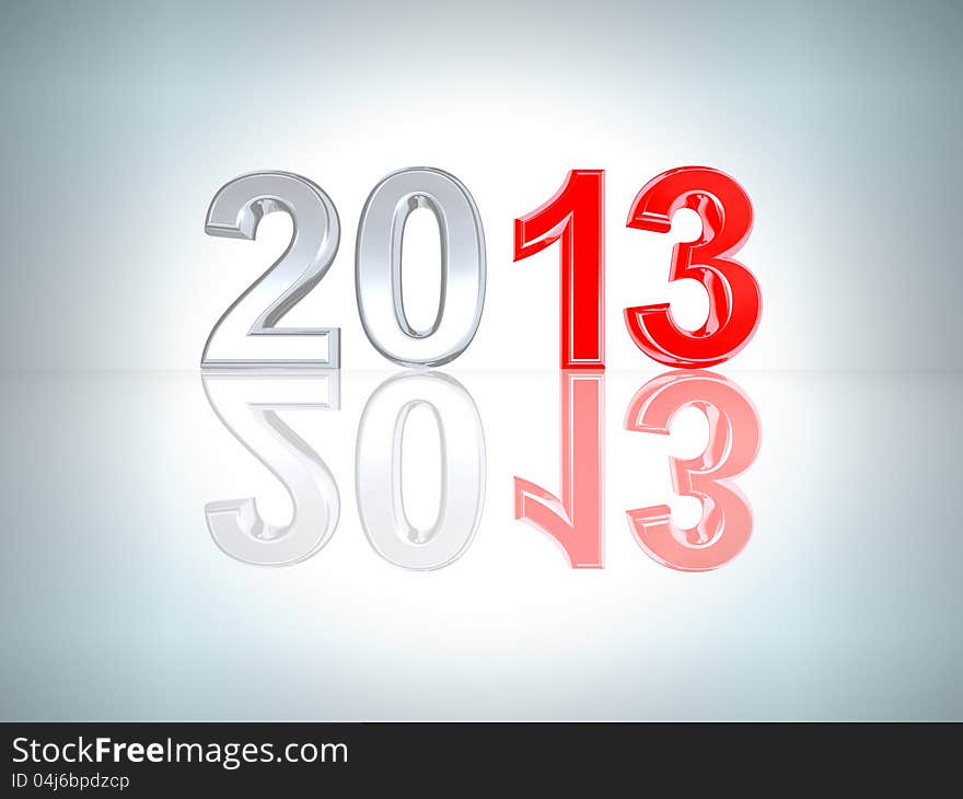 New Year 2013 background. With clipping path