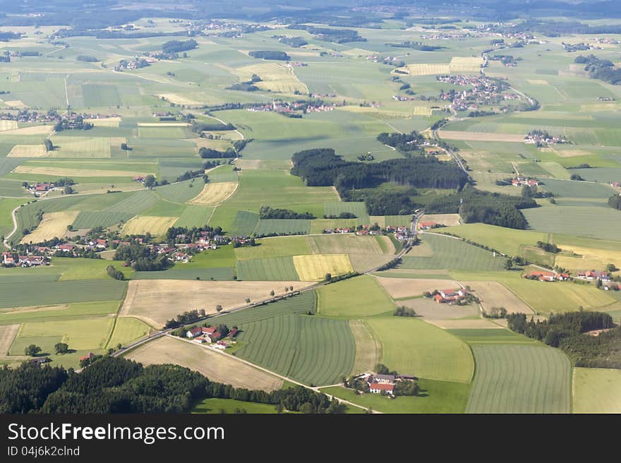 Scenic well organized Bavarian countryside. Scenic well organized Bavarian countryside