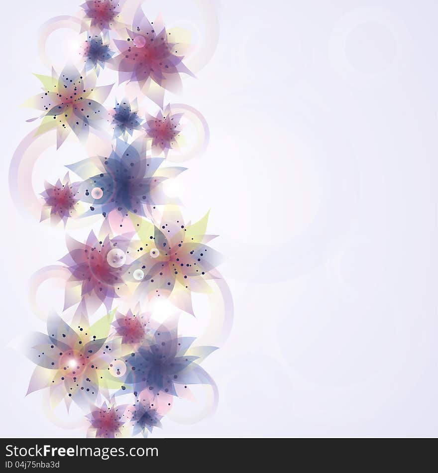 Graphic colorful background with flowers. Graphic colorful background with flowers