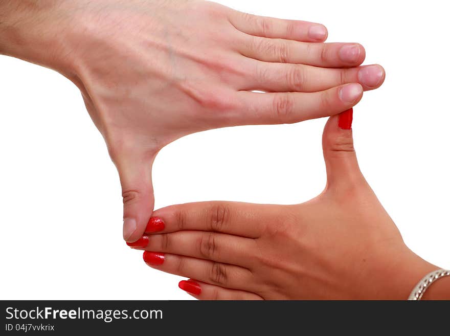 Women s and men s hands gesturing together