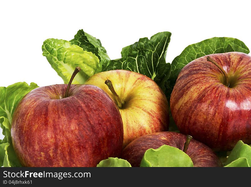 Apple fruit and Salad