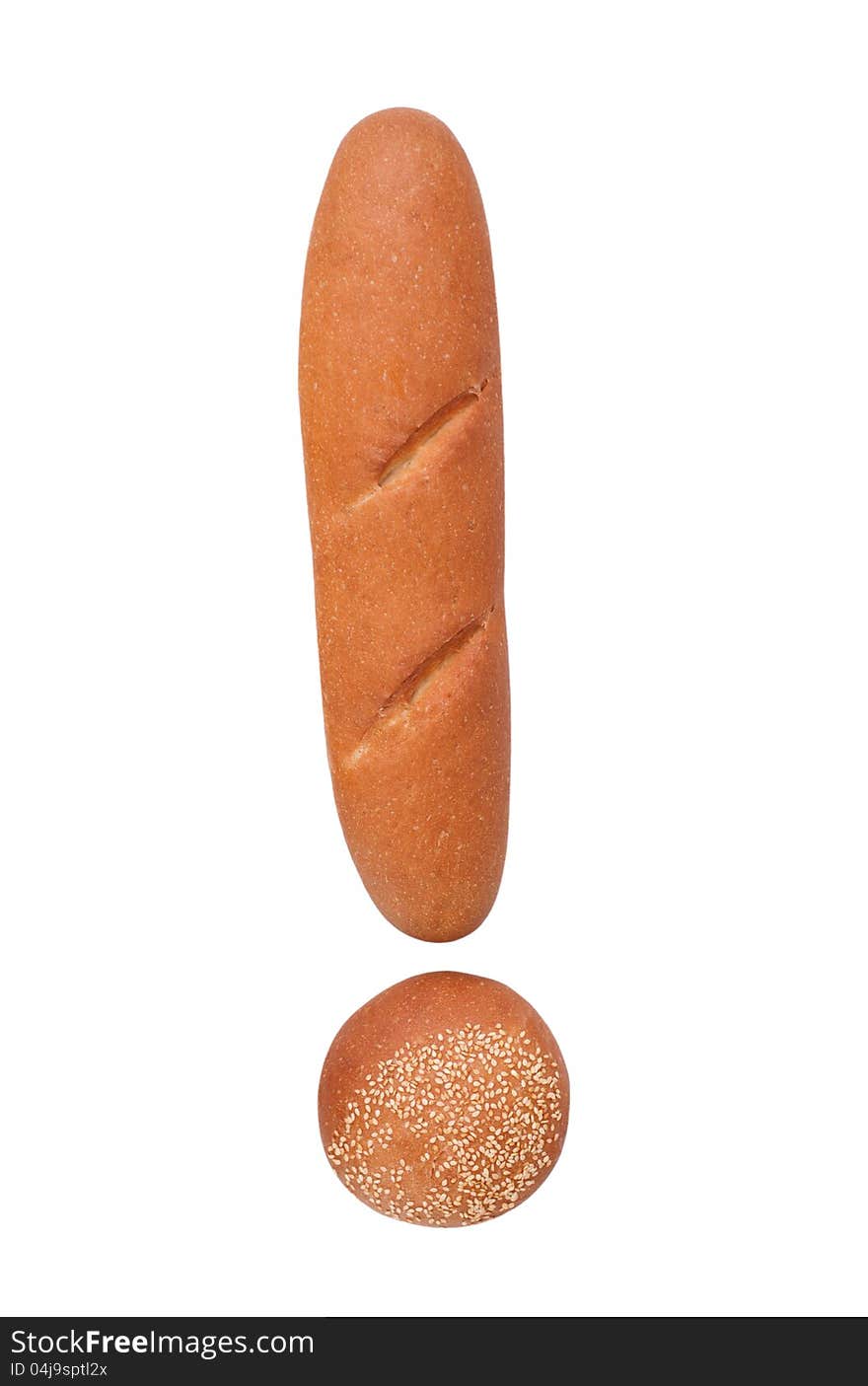 Exclamation Mark Made Of Low-caloric Crispbread