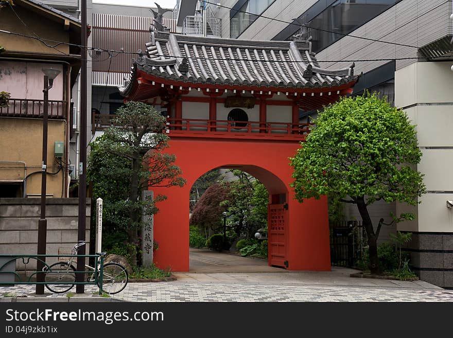 Japanese Garden in Tokyo, ancient architecture