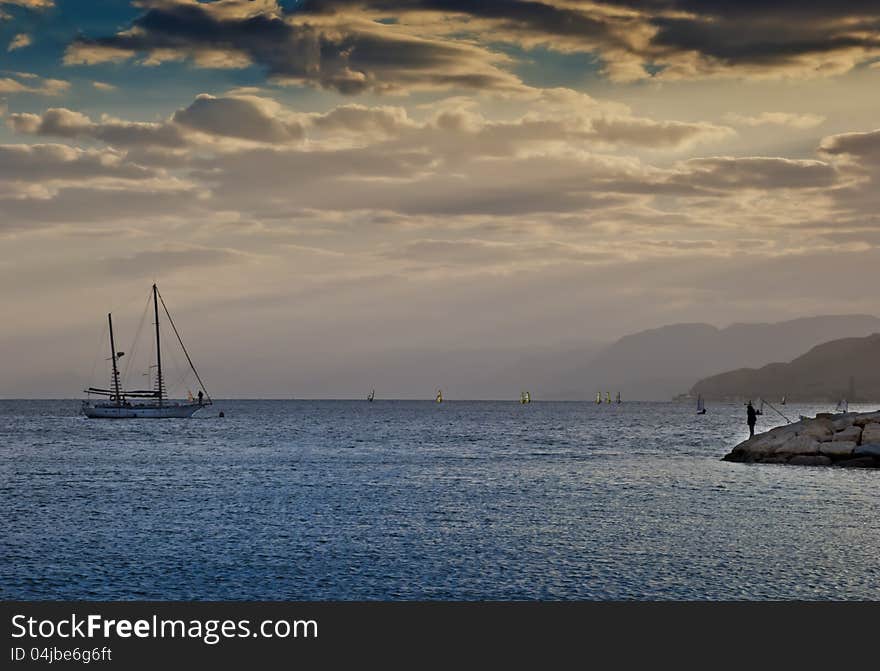 Sunset at the Red Sea, Eilat, Israel