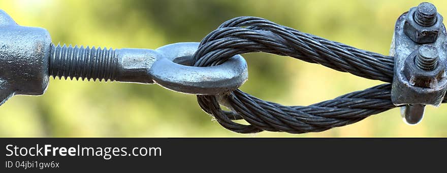 A wire fence linked together. A wire fence linked together