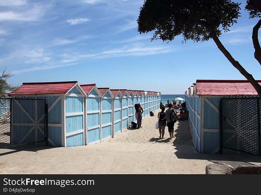 Cabins on the beach