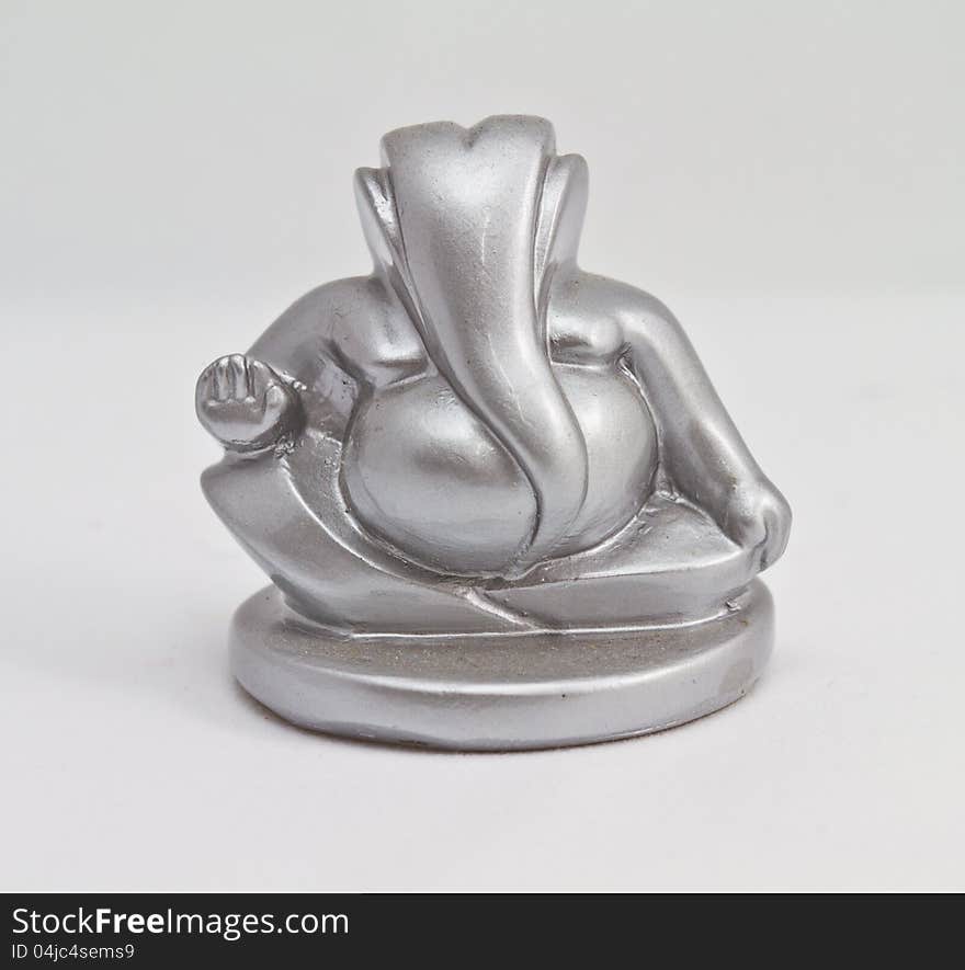 Silver Ganesha God miniature