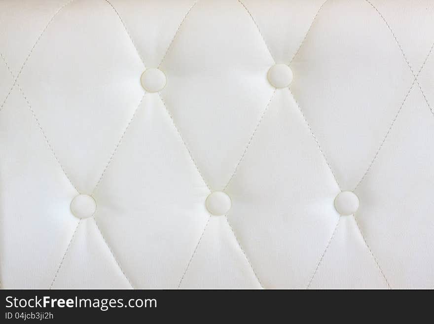 White  leather with button decorated