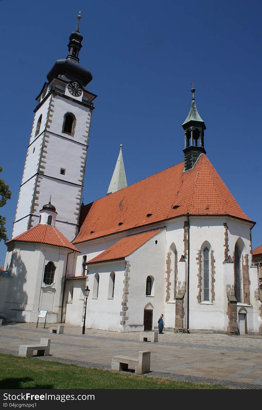 Gothic church in Pisek