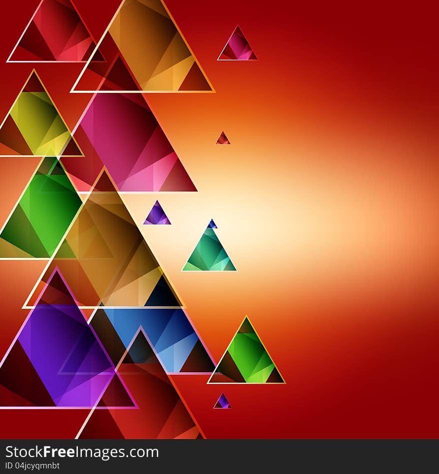 Abstract background with colored triangles. Abstract background with colored triangles