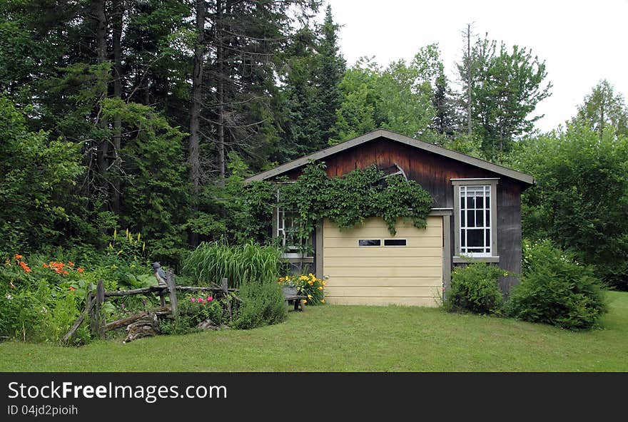 Colorful garage garden