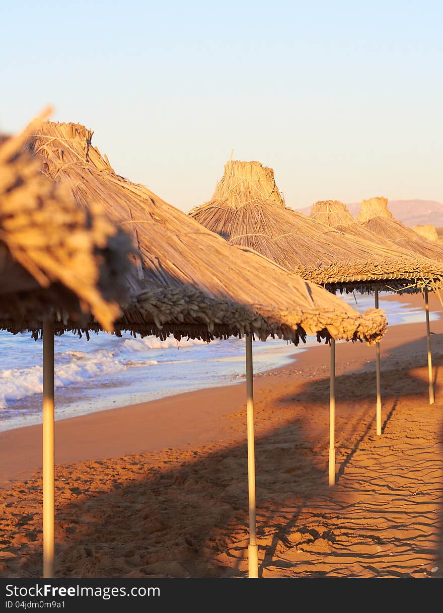 Umbrellas On The Beach